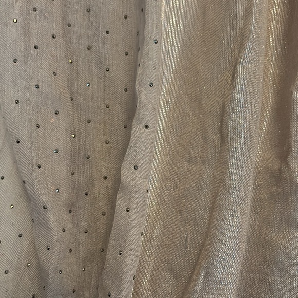 LORO PIANA beige Embroidered Cashmere & Silk Scarf - Picture 7 of 11